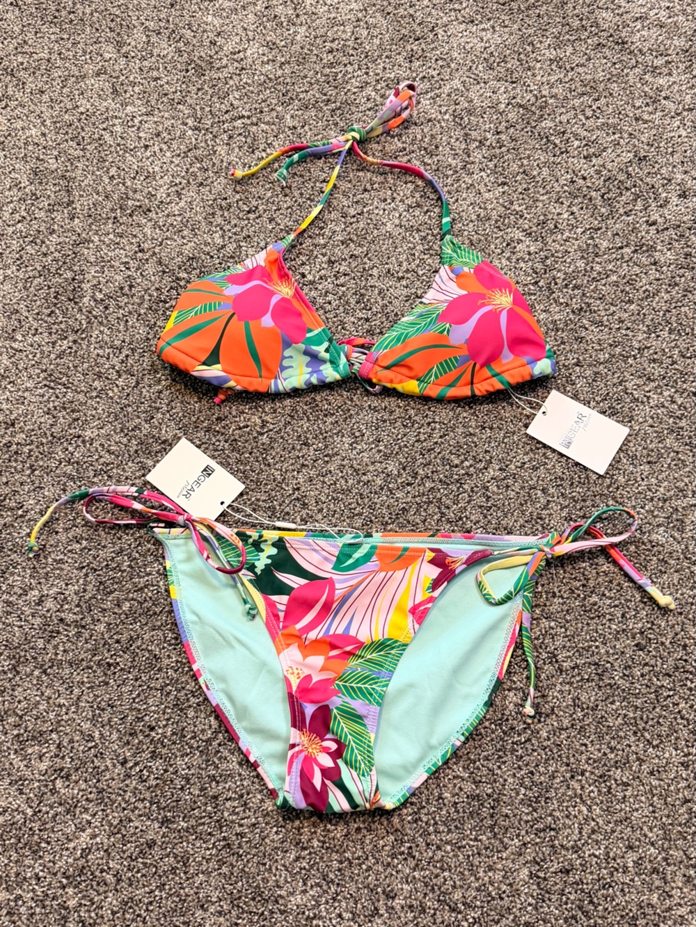 NWT - Ingear Women’s Tropical Floral Triangle Bikini